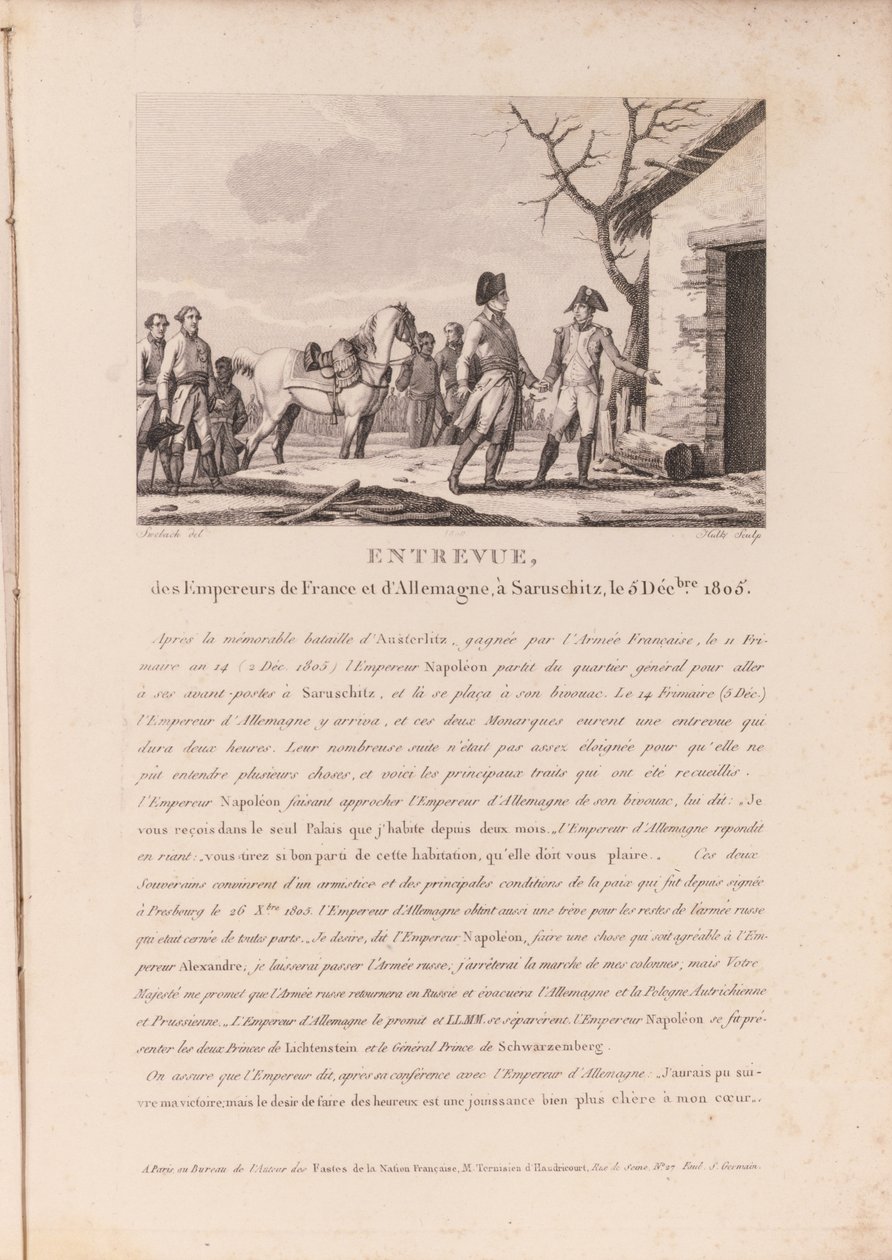 Ranskan ja Saksan joukkojen komentajien kokous Schitzissä 5. joulukuuta 1805 tekijältä French School