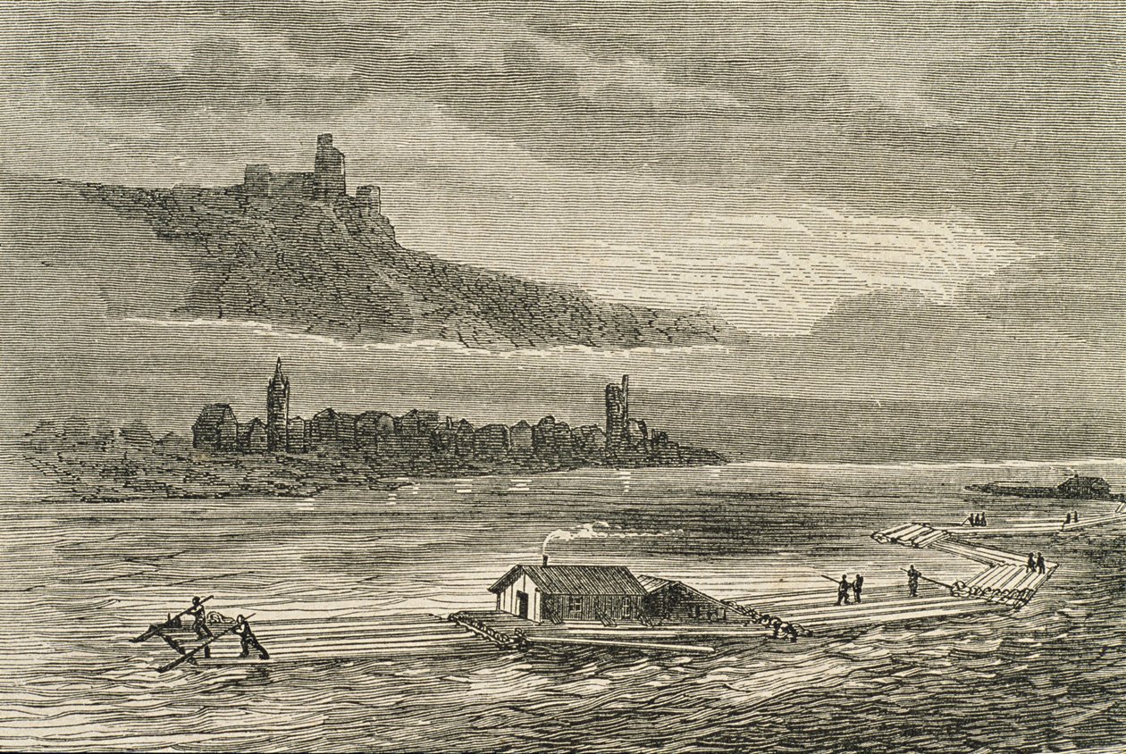 Kuljetus Reinillä 1860-luvulla tekijältä French School