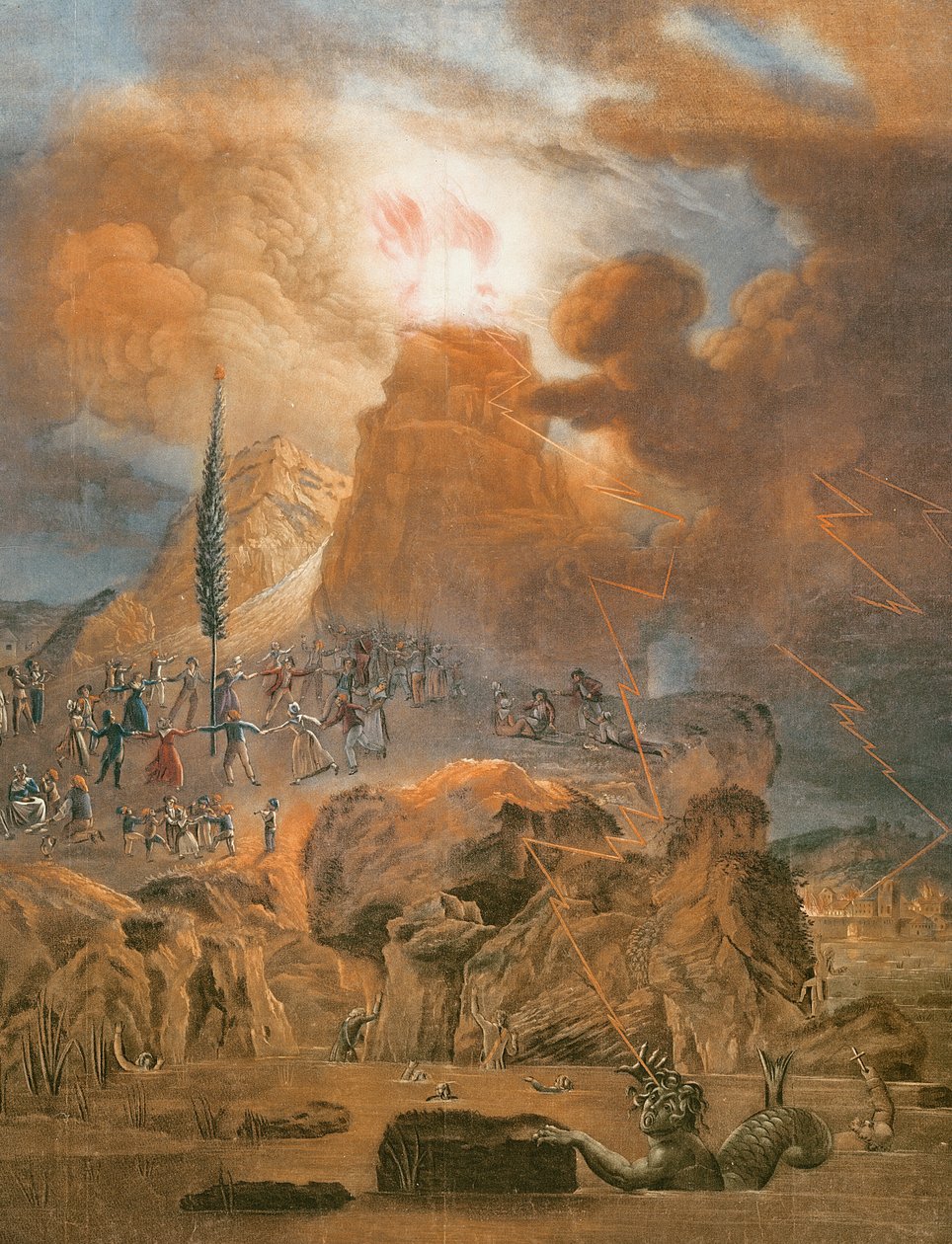 Vuoren voitto, 1793 (värikaiverrus) tekijältä French School