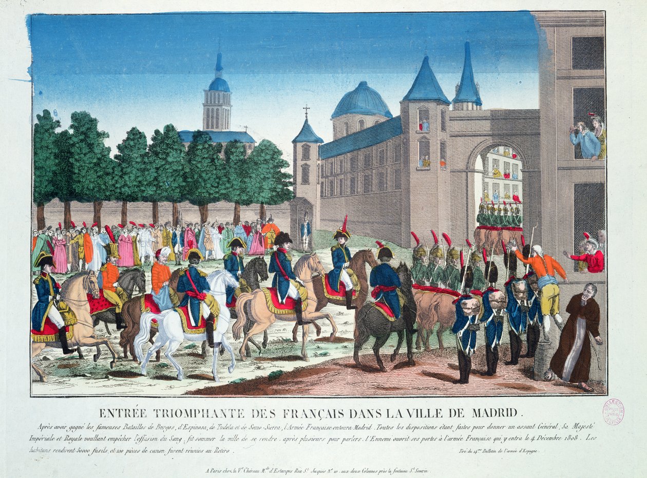 Ranskalaisten voittoisa saapuminen Madridiin 4. joulukuuta 1808. tekijältä French School