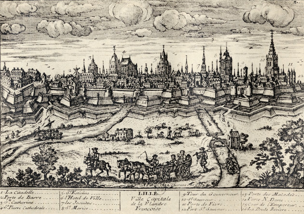 Näkymä Lillestä n. 1670, "Memoires de Charles de Batz-Castelmore Comte d