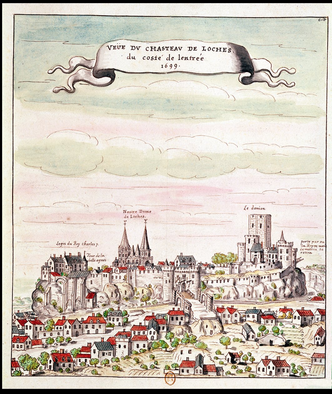 Näkymä Chateau de Lochesille, 1699 tekijältä French School