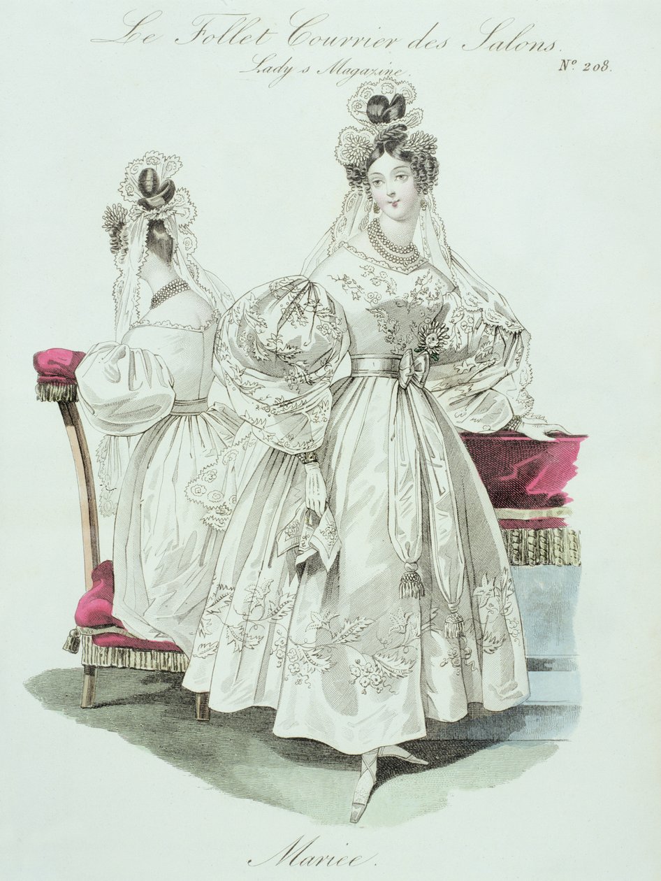 Hääpuku, Le Follet Courrier des Salons Modes, 1832 tekijältä French School