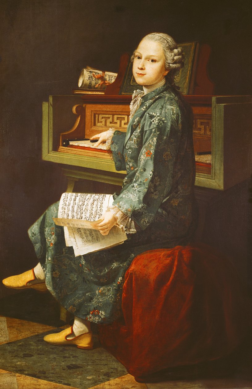 Nuori mies klavikordilla, 1767 tekijältä French School