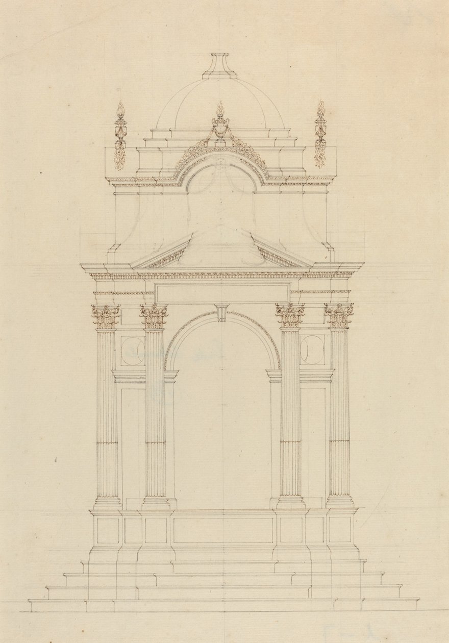 Suunnittelu Baldaquinille tekijältä French 18th Century