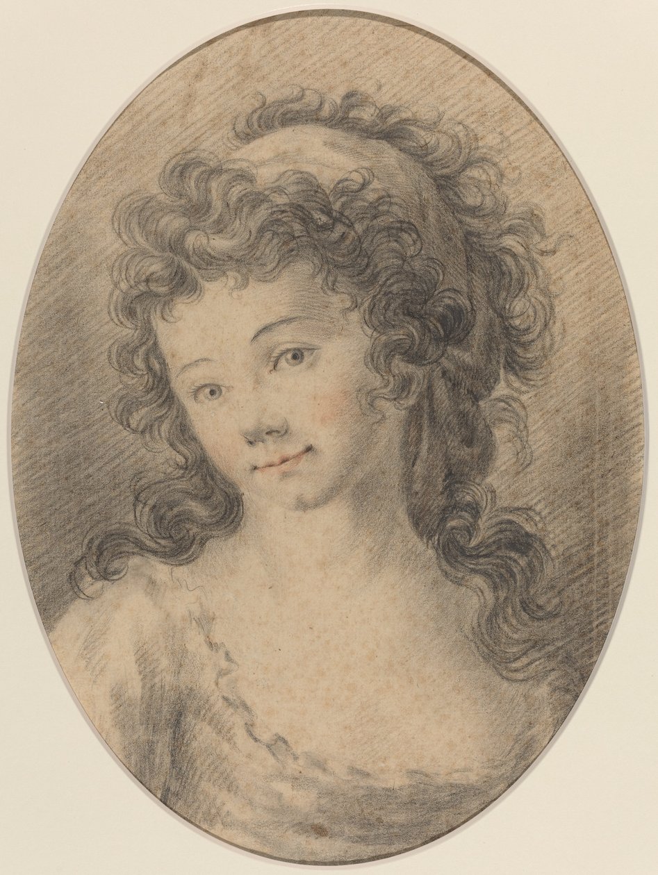 Tytön muotokuva tekijältä French 18th Century