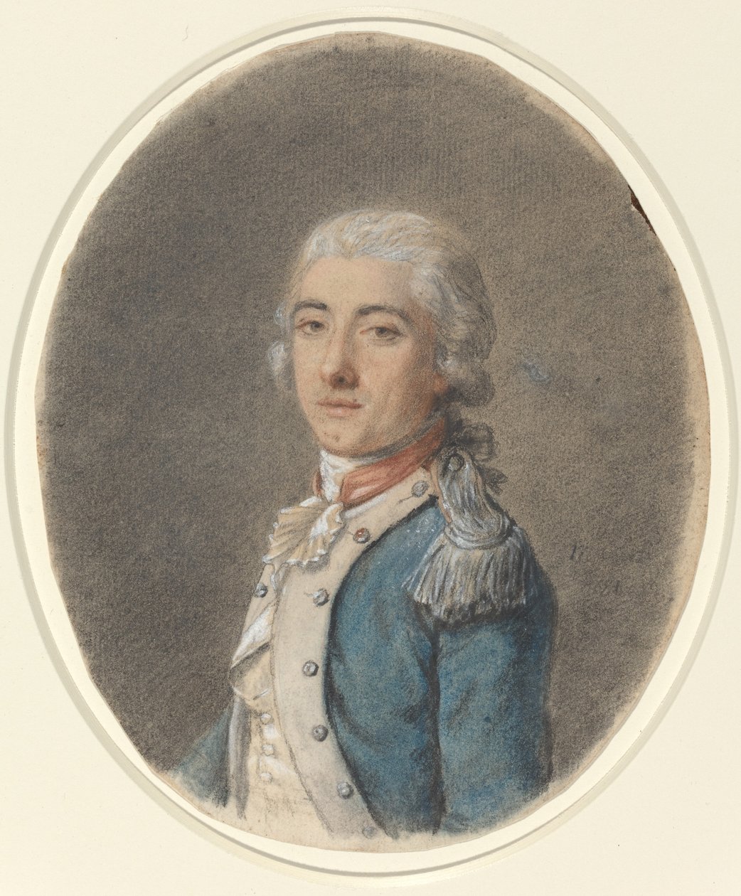 Miehen muotokuva sotilasasussa tekijältä French 18th Century