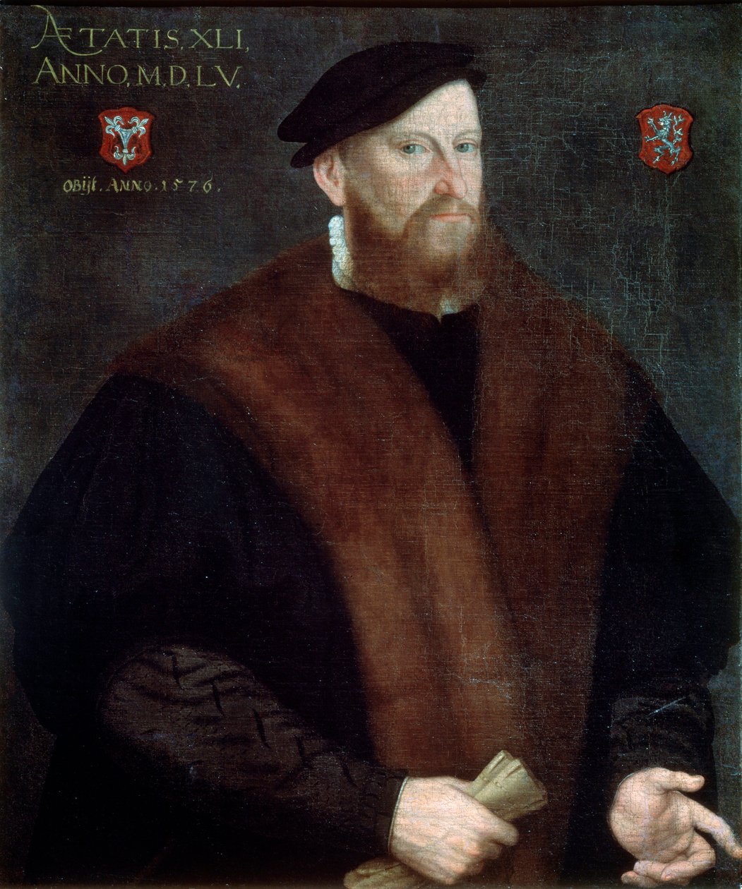 Vanhuksen miehen muotokuva, 1576 tekijältä French Master