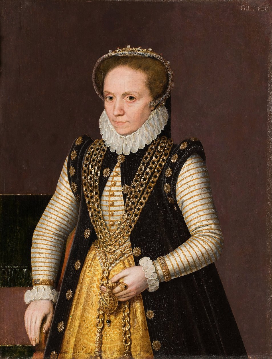 Tuntemattoman ranskalaisen aatelisnaisen muotokuva, 1560 tekijältä French Master