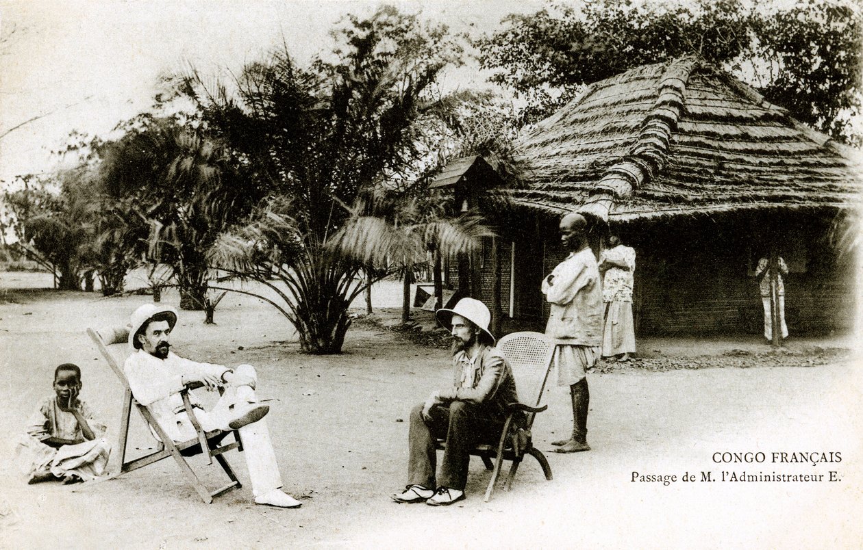 Brazzaville (Ranskalainen Päiväntasaajan Afrikka – A.E.F.) Kongo francais: Hallintojohtaja E. 1900-luvun alussa (m/v kuva) tekijältä French Photographer