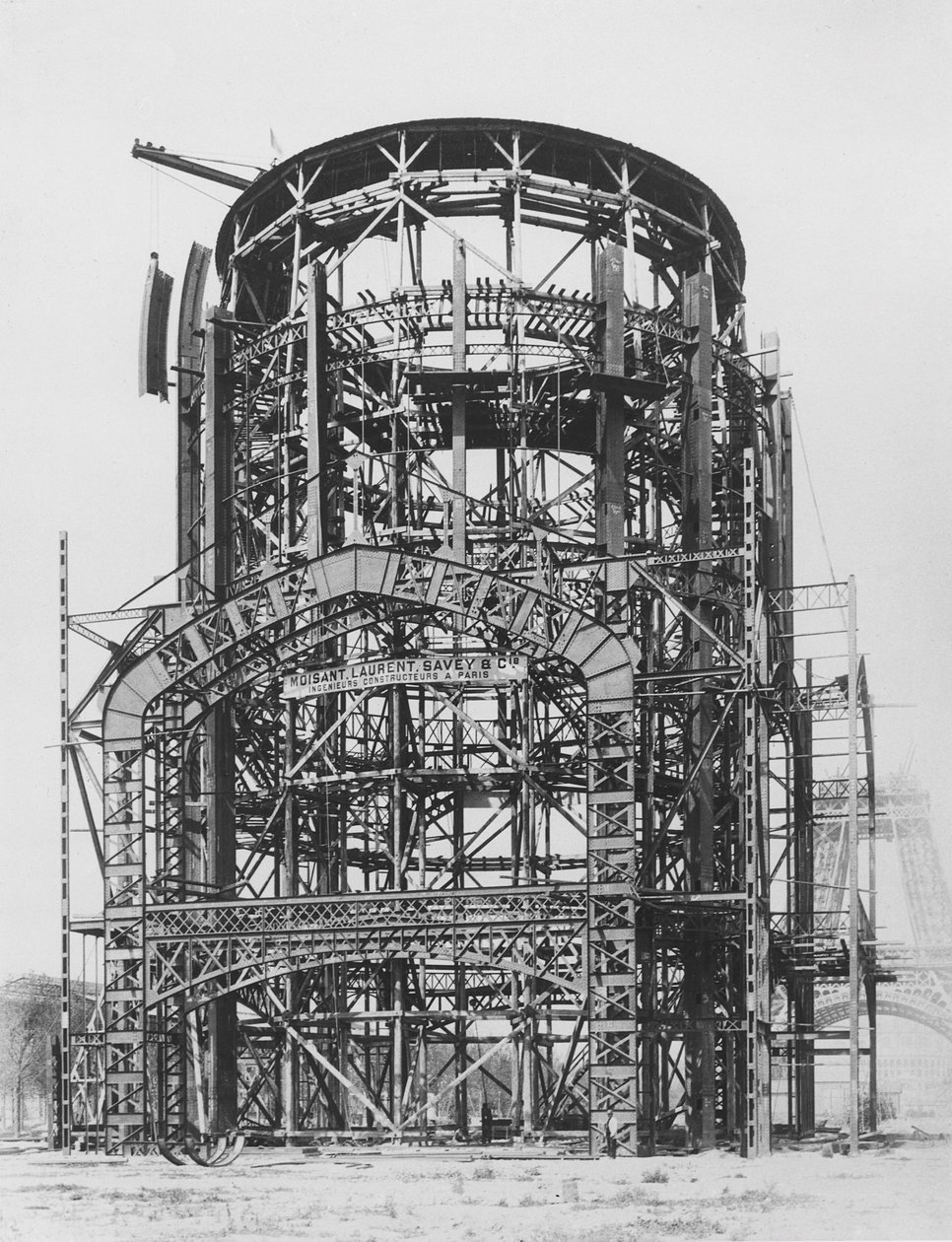 Grand Dome Centralin rakentaminen Exposition Universelle -näyttelyä varten, Pariisi, 1888 tekijältä French Photographer