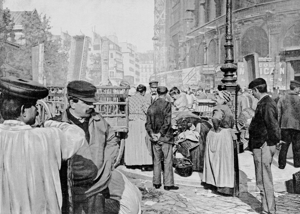 Torin kulma lähellä Saint Eustachen kirkkoa, Les Halles, Pariisi, 1896 tekijältä French Photographer