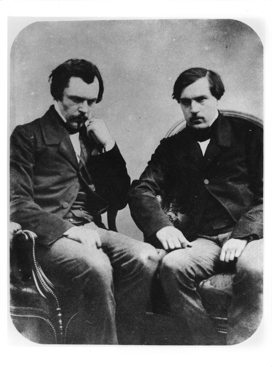 Edmond Louis Antoine Huot de Goncourt (1822-96) ja Jules Alfred Huot de Goncourt (1830-70) (dagerrotypia) tekijältä French Photographer