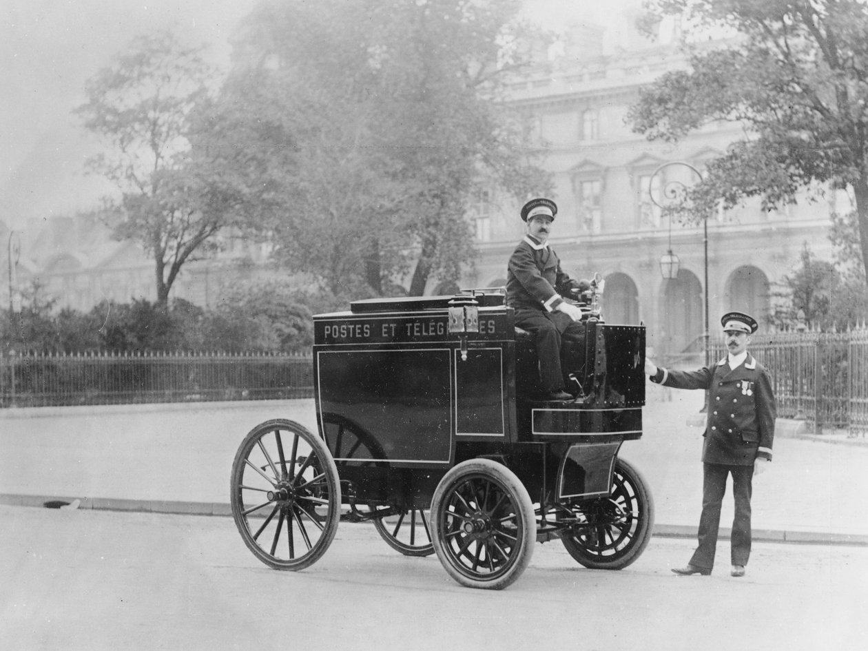 Sähköinen postikärry, 1901 tekijältä French Photographer