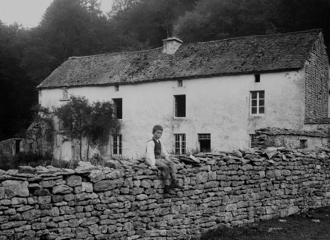 Maatila Bourmont en Haute Marnen läheisyydessä, noin 1880. tekijältä French Photographer