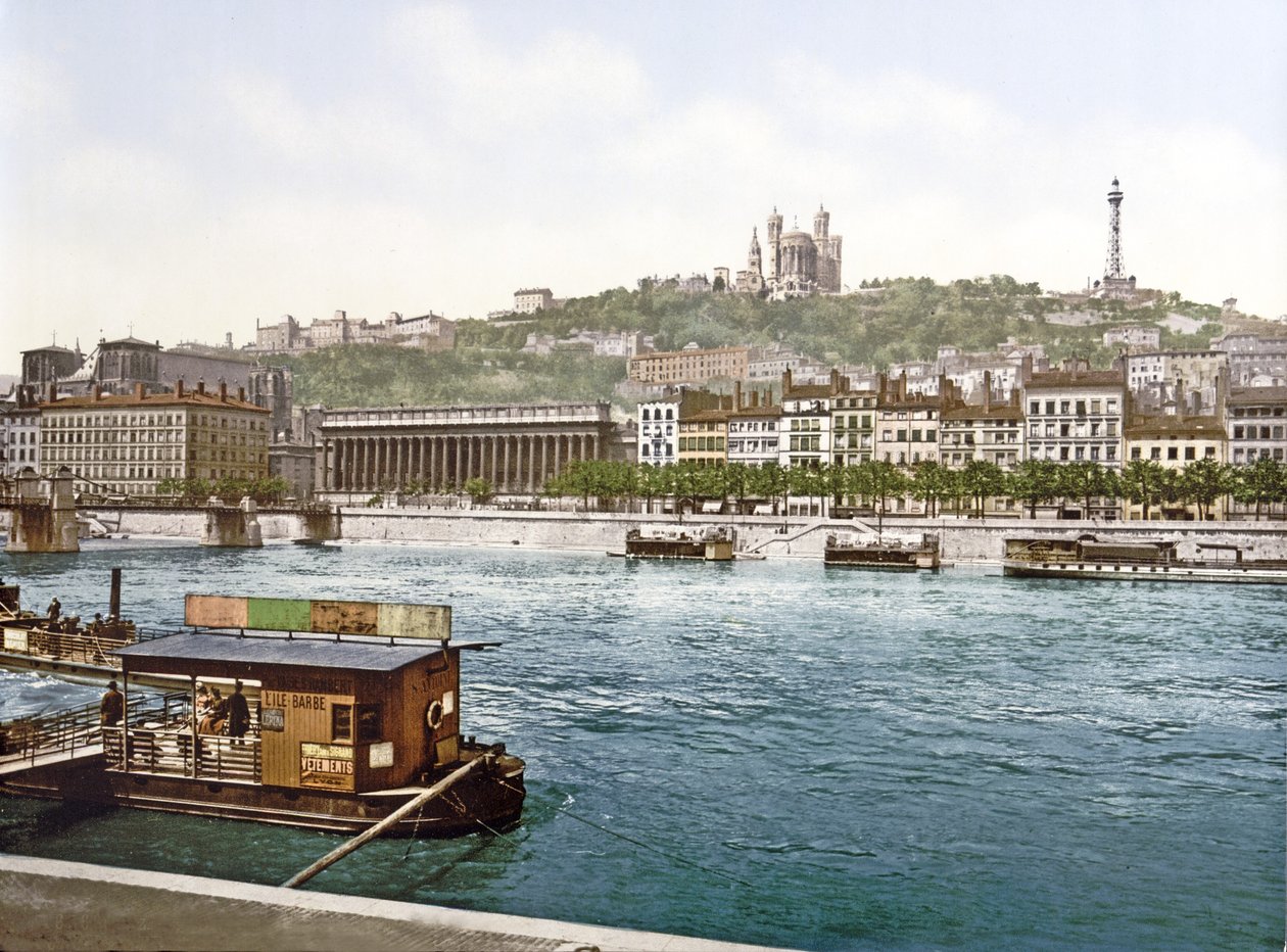 Fourviere St. Antoine Quaysta, Lyonista, pubista. noin 1900 tekijältä French Photographer