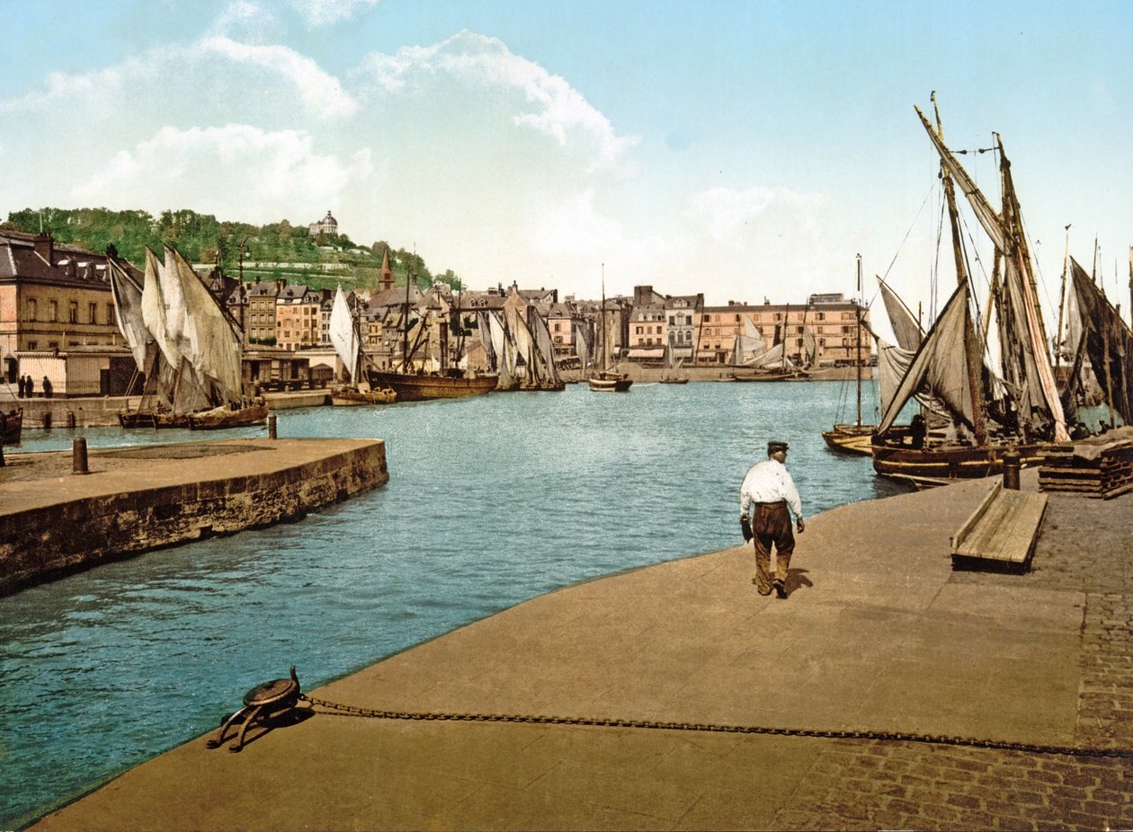 Honfleur Harbour, Ranska, 1890-1900 tekijältä French Photographer