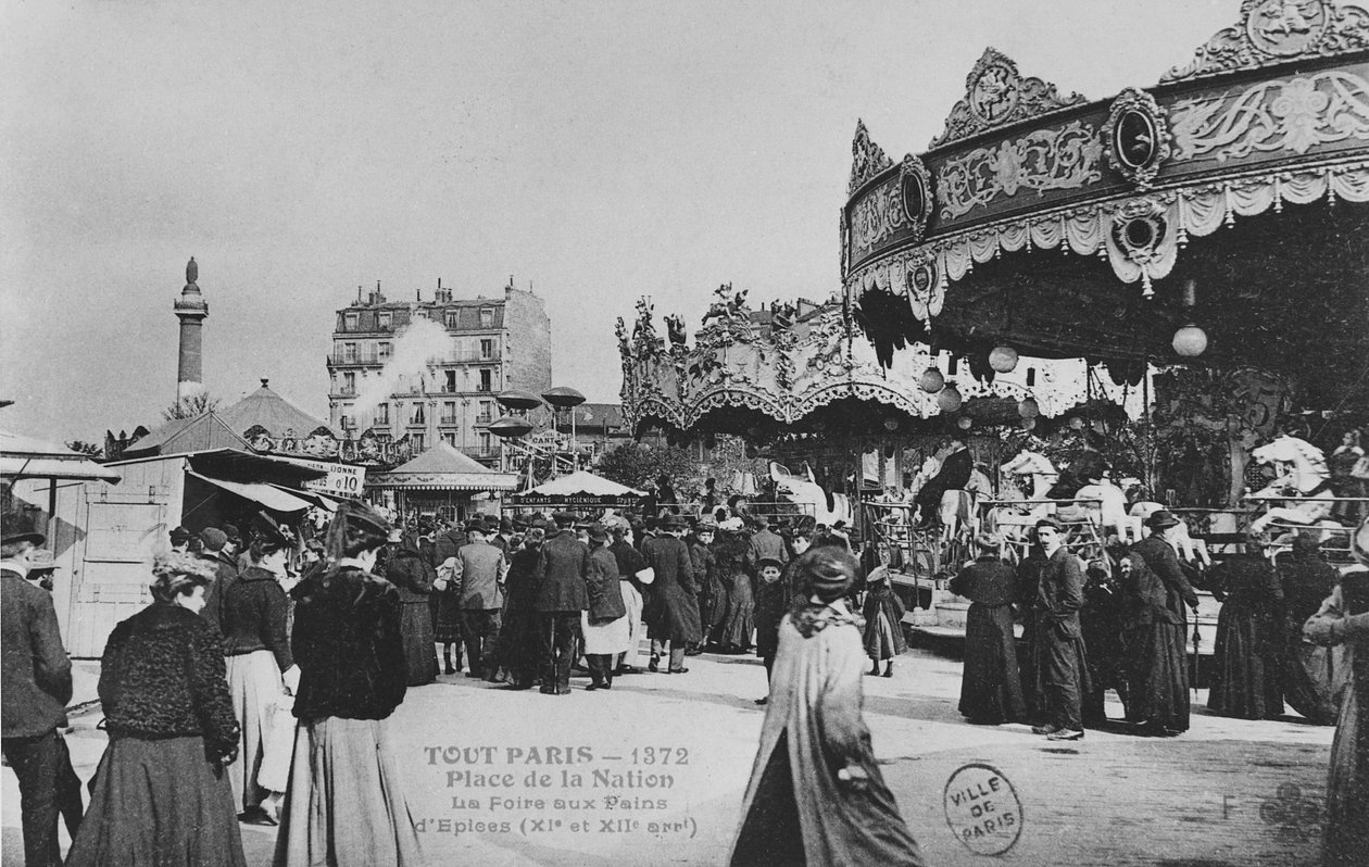 The Throne Fair, Place de la Nation, Pariisi, noin 1900 tekijältä French Photographer