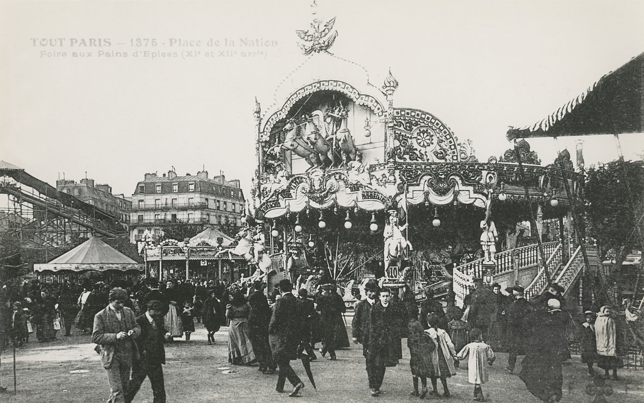The Throne Fair, Place de la Nation, Pariisi, noin 1905 tekijältä French Photographer