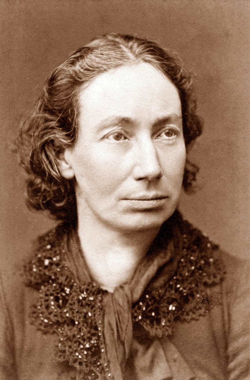 Louise Michel n. 1870 (1833-1905), ranskalainen anarkistivallankumouksellinen, joka osallistui Pariisin kommuuniin vuonna 1871 tekijältä French Photographer