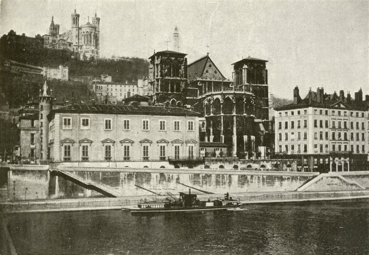Lyon, Archeveche, Saint-Jean, Fourvieres (s/w valokuva) tekijältä French Photographer
