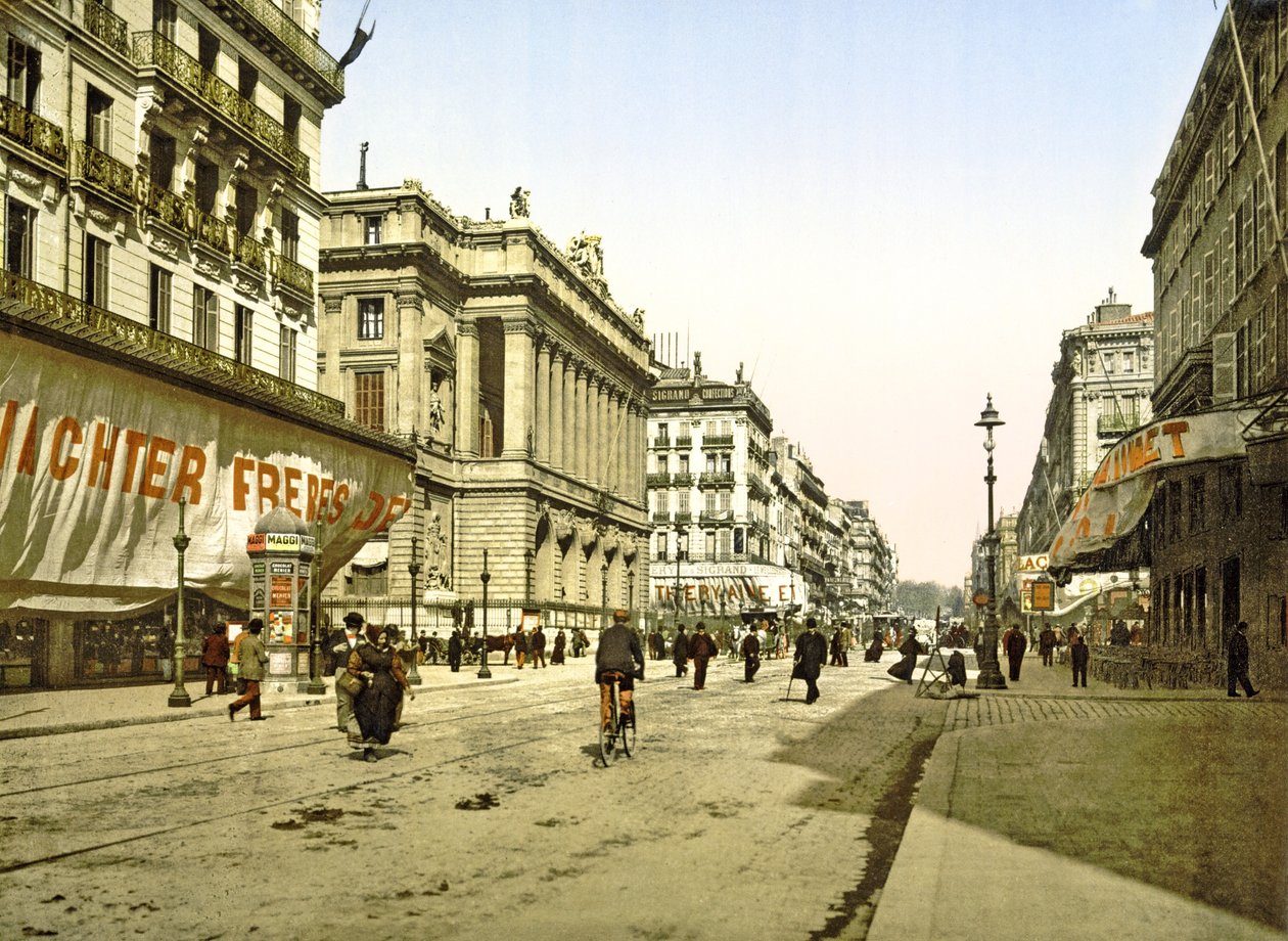 Pörssipalatsi La Canebièressa Marseillessa, pub. noin 1900 tekijältä French Photographer