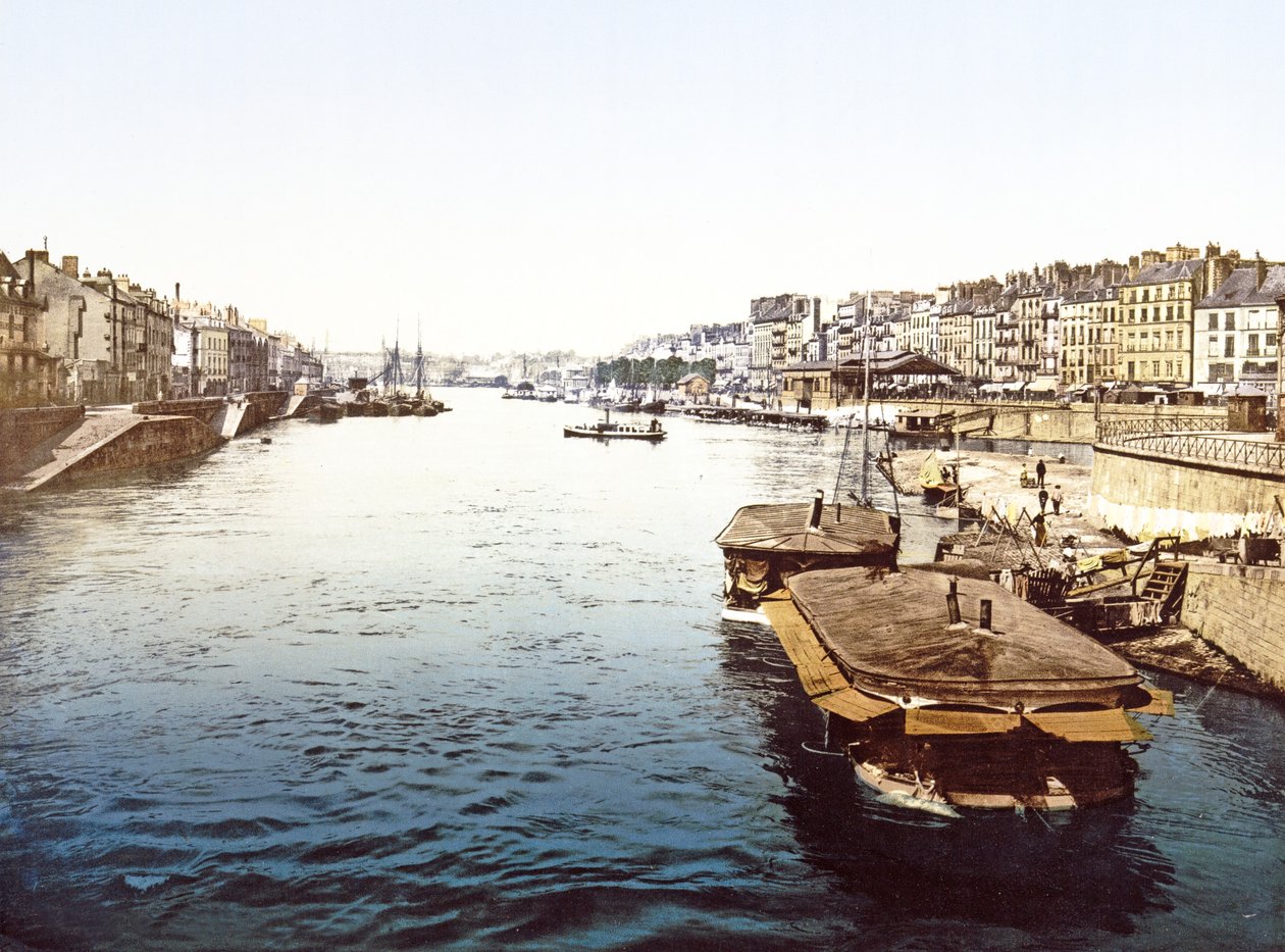 Huviveneet Loire-joella Nantesissa, pubi. 1890-1900 tekijältä French Photographer