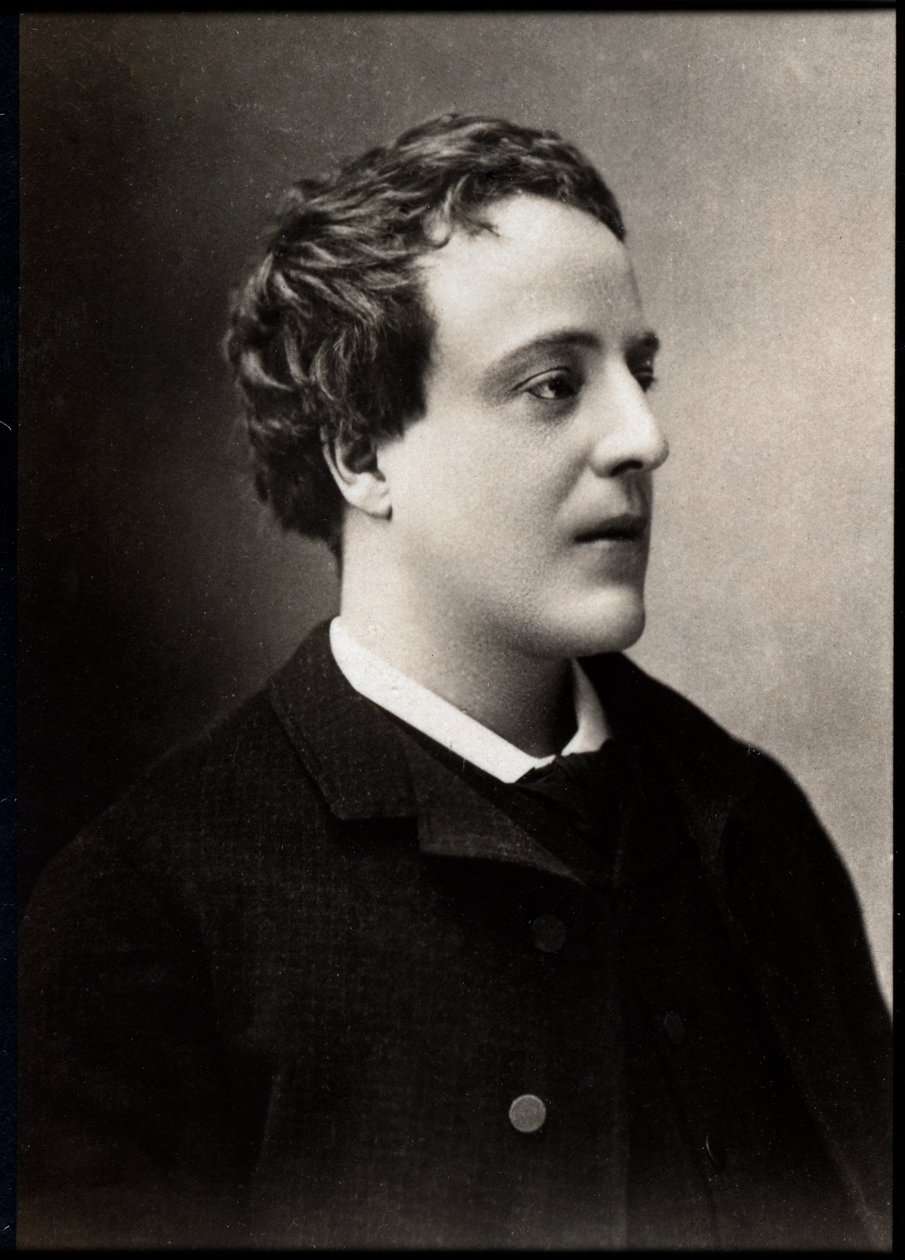 Muotokuva Adolphe Leon Willettesta (1857-1926), ranskalaisesta taidemaalari, kuvittaja, karikaturisti ja litografi. tekijältä French Photographer