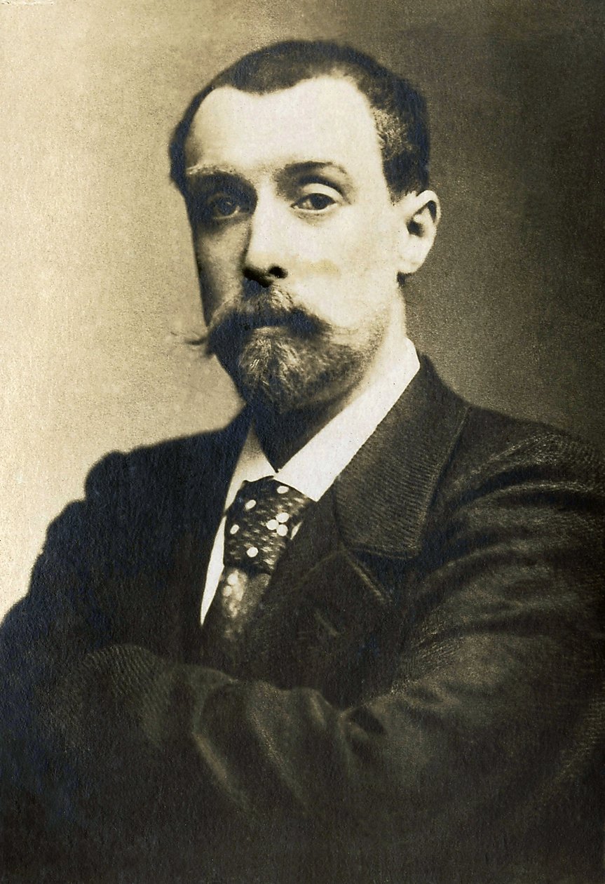 Muotokuva Alphonse Allaisista (1854-1905), ranskalaisesta toimittajasta, koomikosta ja runoilijasta. tekijältä French Photographer