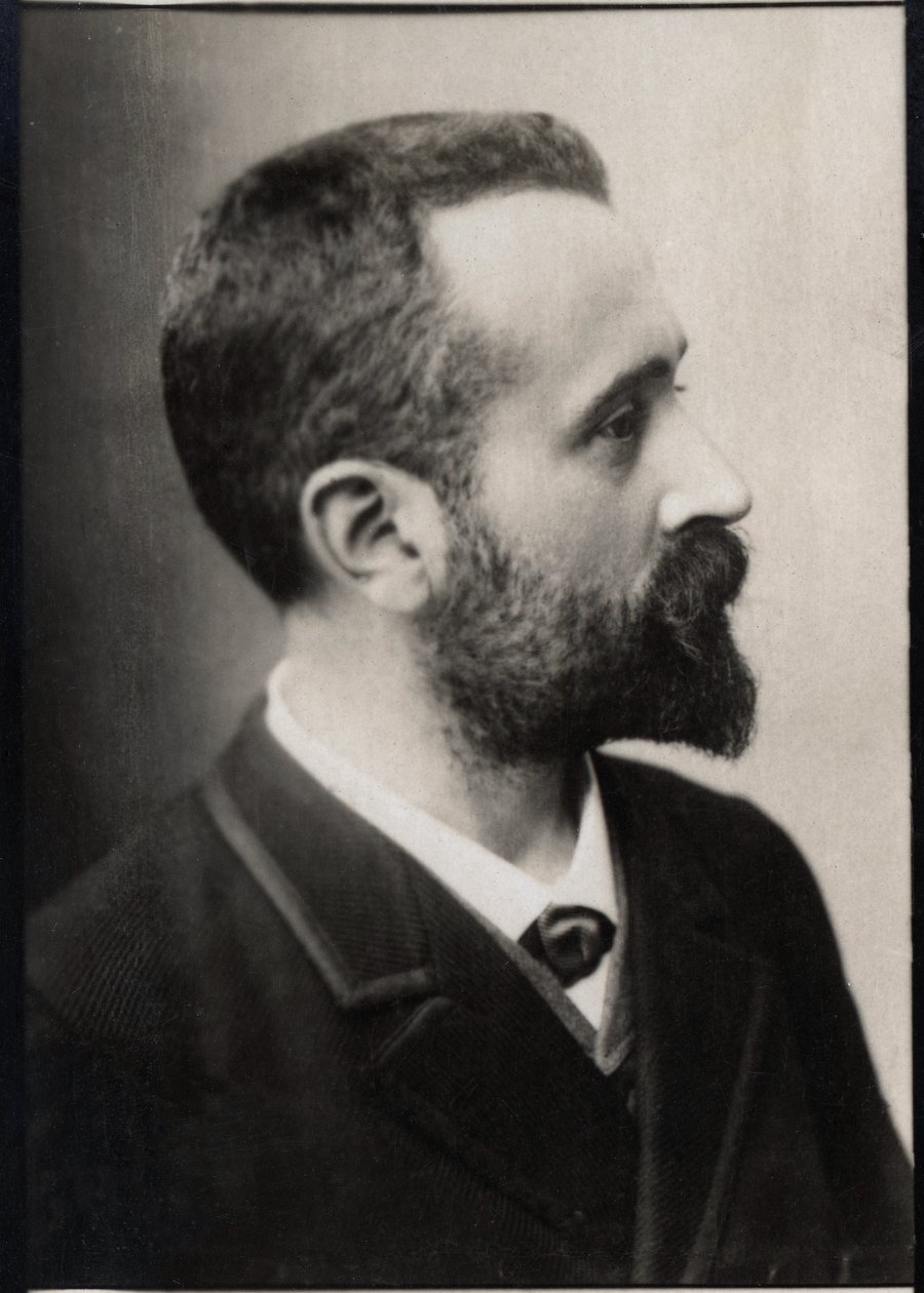Alphonse Bertillonin (1853-1914), ranskalaisen poliisin ja biometriikan tutkijan muotokuva. tekijältä French Photographer