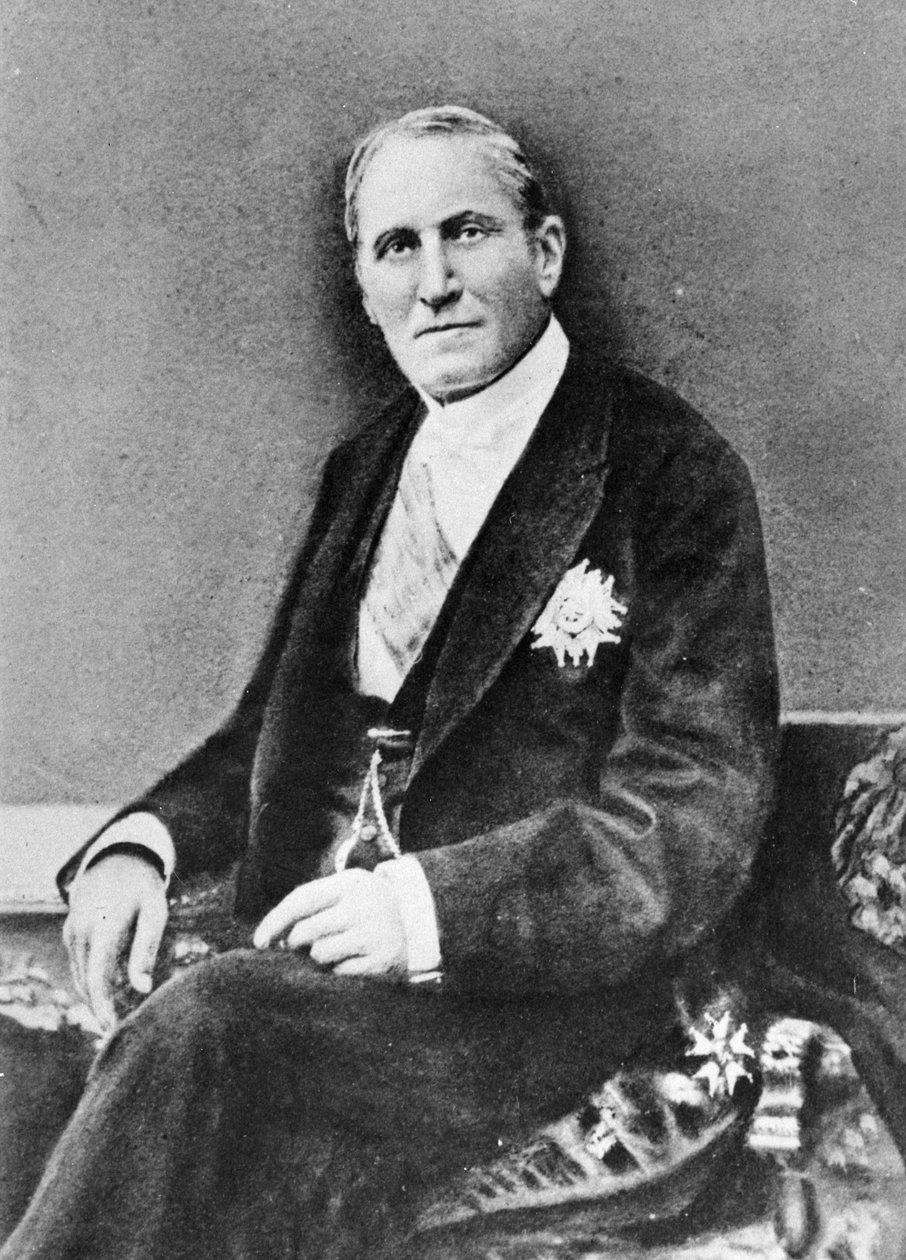 Paroni Georges Eugene Haussmannin (1809-91) muotokuva teoksesta Memoires du Baron Haussmann, Pariisi, Victor Havard Editeur, 1889. tekijältä French Photographer