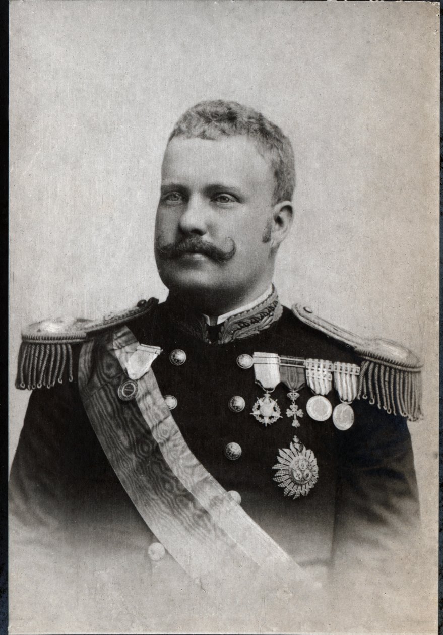 Portugalin kuninkaan Carlos I:n (1863-1908) muotokuva. tekijältä French Photographer