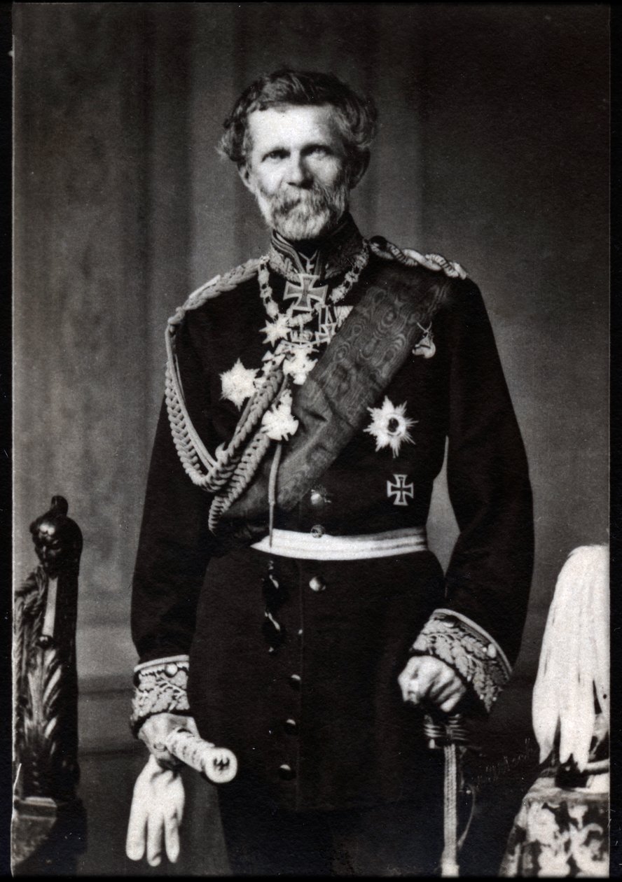 Muotokuva Edwin Freiherr von Manteuffelista (paroni von Manteuffel) (1809-1895), Saksan kenttämarsalkka. tekijältä French Photographer