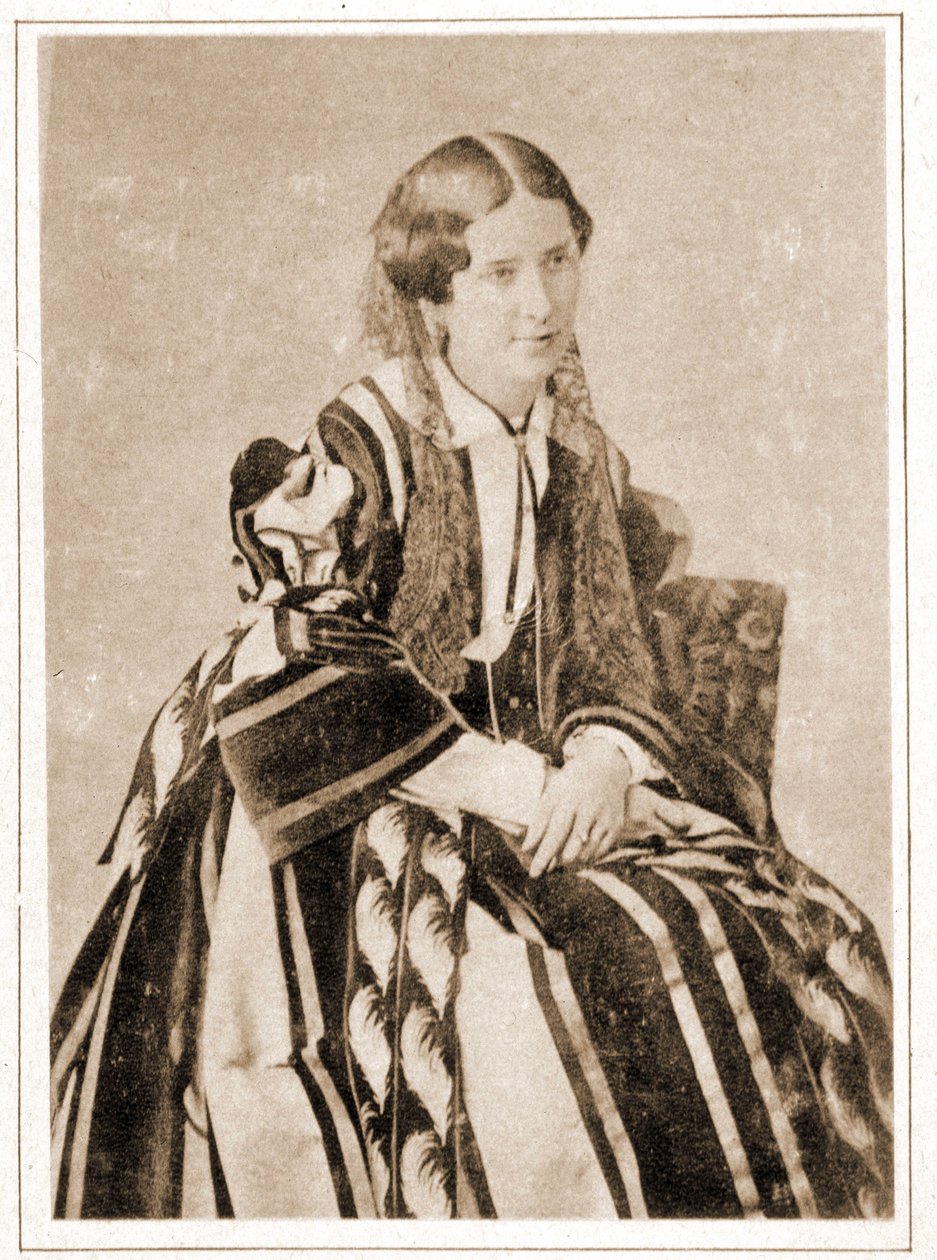 Muotokuva Elisabeth Felixistä nimeltä Mademoiselle Rachel vuonna 1851, ranskalainen tragedia (1821 - 1858) tekijältä French Photographer