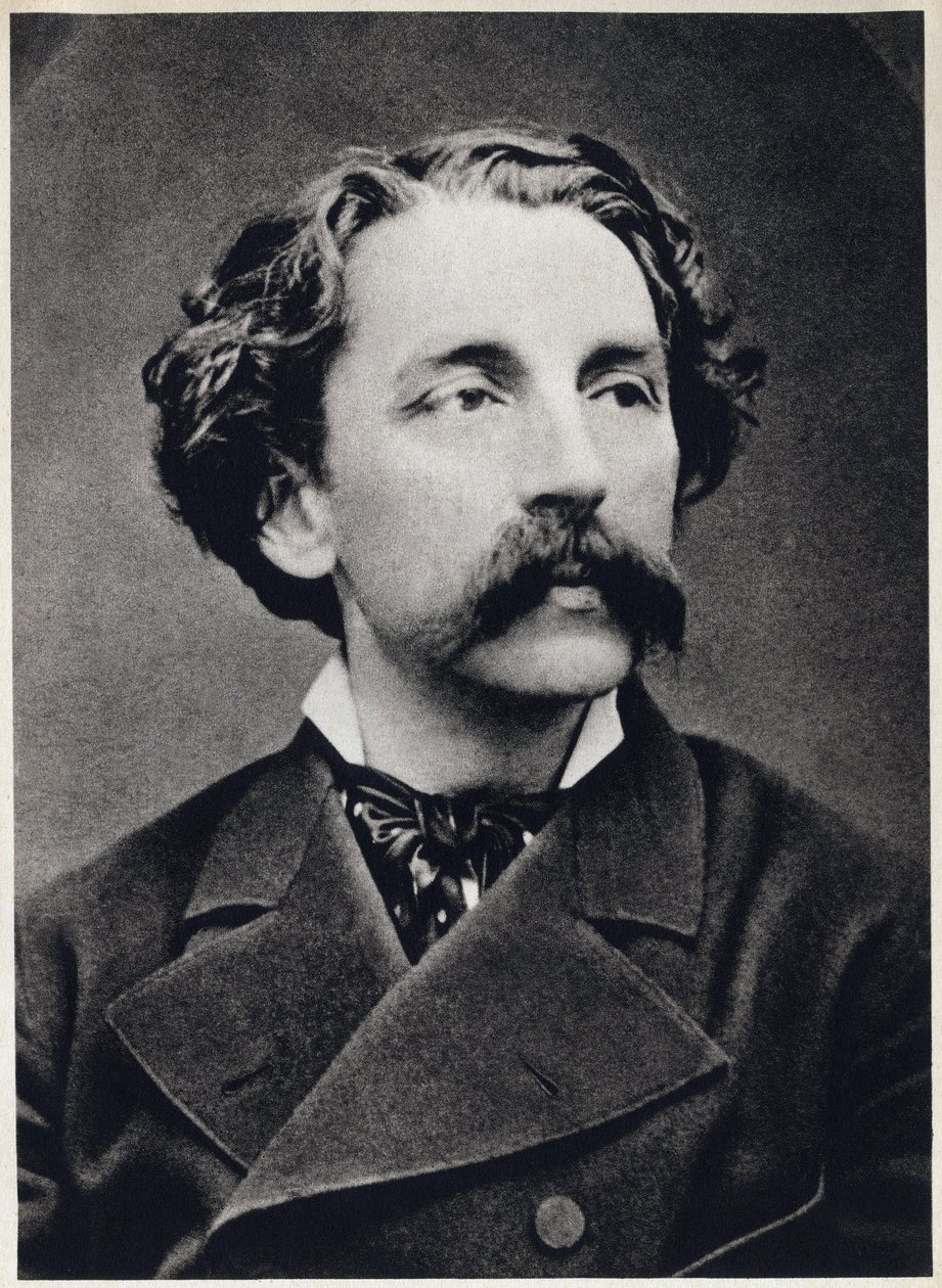 Muotokuva Etienne Mallarmesta Stephane Mallarmesta (1842-1898) noin 1873, ranskalainen runoilija. Valokuvaus tekijältä French Photographer