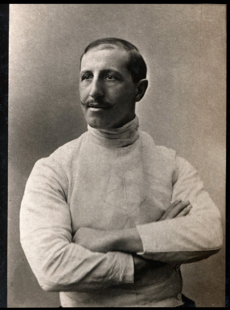 Giuseppe Pinin (s. 1853), italialaisen miekkailijan muotokuva. tekijältä French Photographer