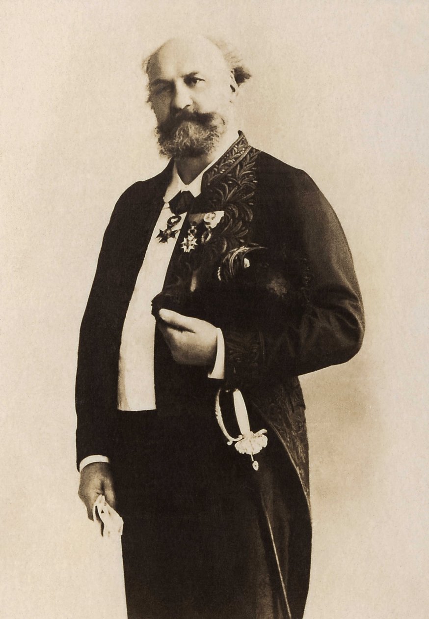 Ranskalaisen taidemaalarin Jules Eugene Lenepveun (1819-1898) muotokuva. tekijältä French Photographer
