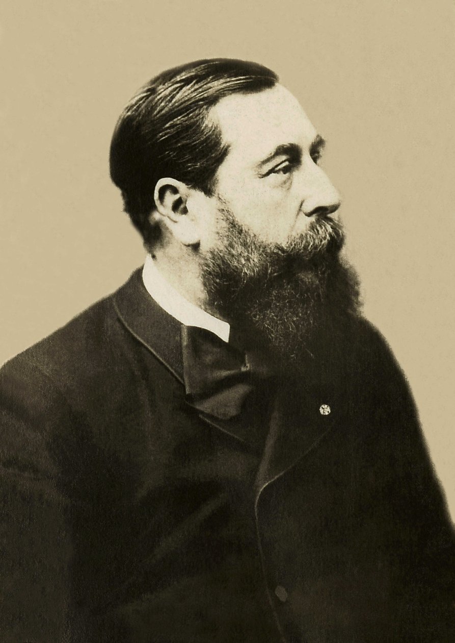 Muotokuva ranskalaisesta säveltäjästä Leo Delibesistä (1836-1891). tekijältä French Photographer