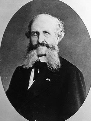 Noël Guéneau de Mussyn muotokuva, n. 1870 (valkoinen kuva) tekijältä French Photographer
