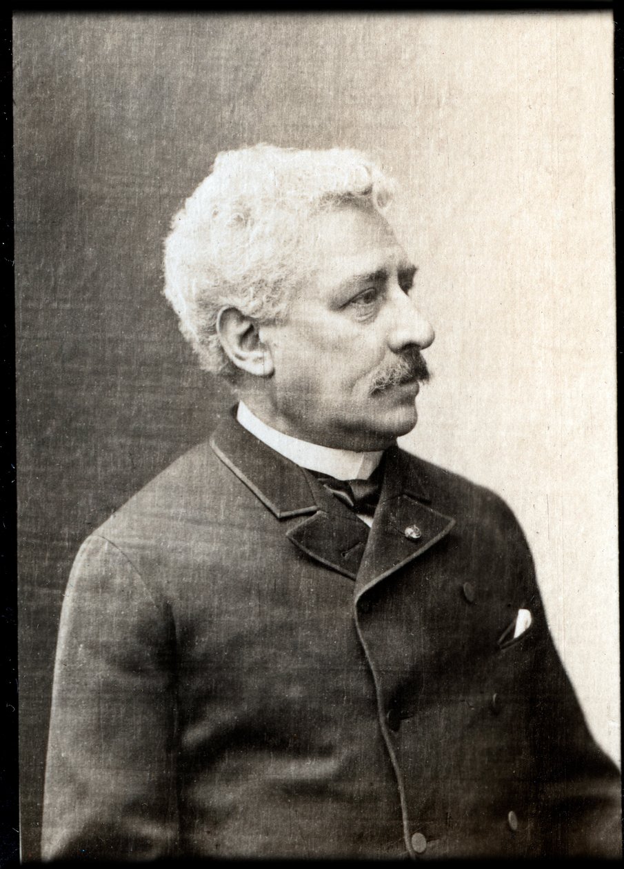 Olivier Metran (1830-1889), ranskalaisen kapellimestari ja säveltäjän muotokuva. tekijältä French Photographer