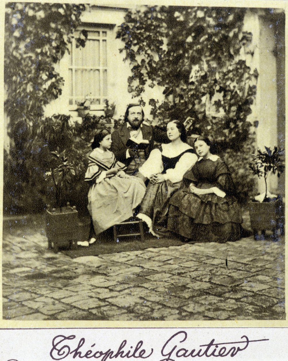 Muotokuva Théophile Gautierista (1811 - 1872) perheessä. tekijältä French Photographer
