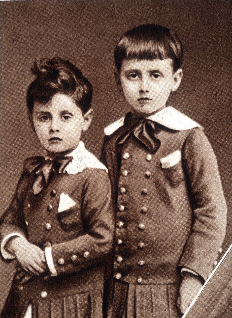 Robert ja Marcel Proustin lapset vuonna 1877. tekijältä French Photographer