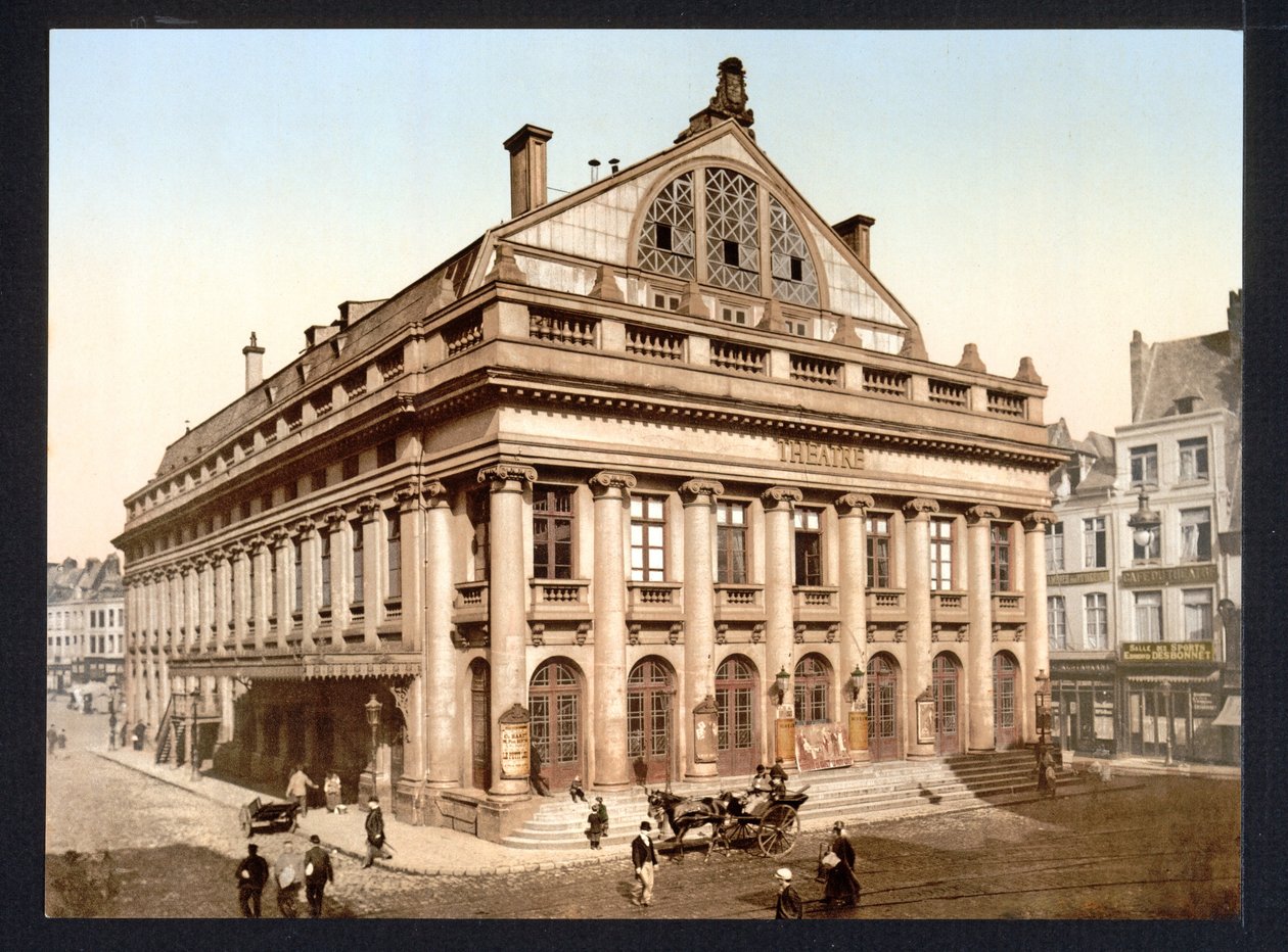 Theatre, Lille, Ranska, julkaistu noin 1895 tekijältä French Photographer