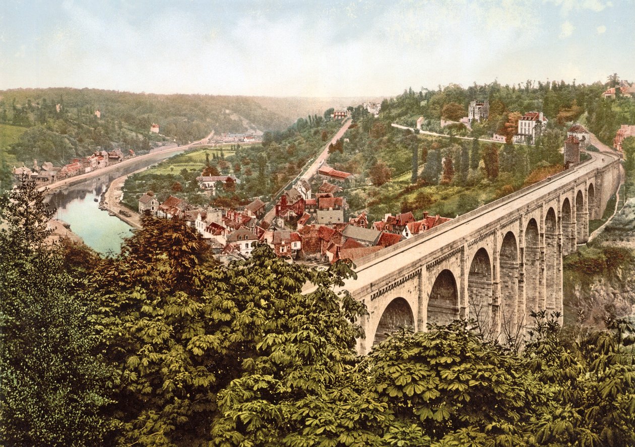 Viaduct de Lanvallay, Dinan, Ranska, 1890-1900 tekijältä French Photographer