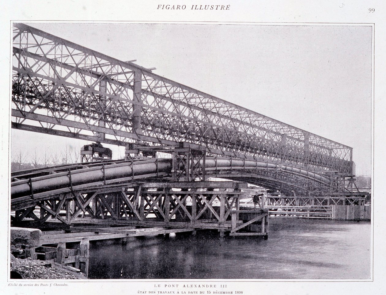 Aleksanteri III:n sillan teokset 15.12.1898 - teoksessa "The Figaro Illustrated"" tekijältä French Photographer