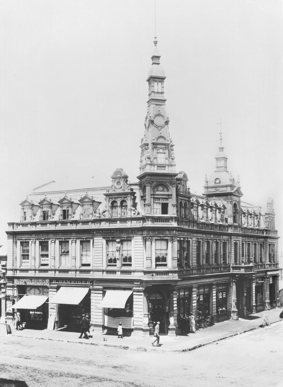 Näkymä Johannesburgista, n. 1900 (bw kuva) tekijältä French Photographer