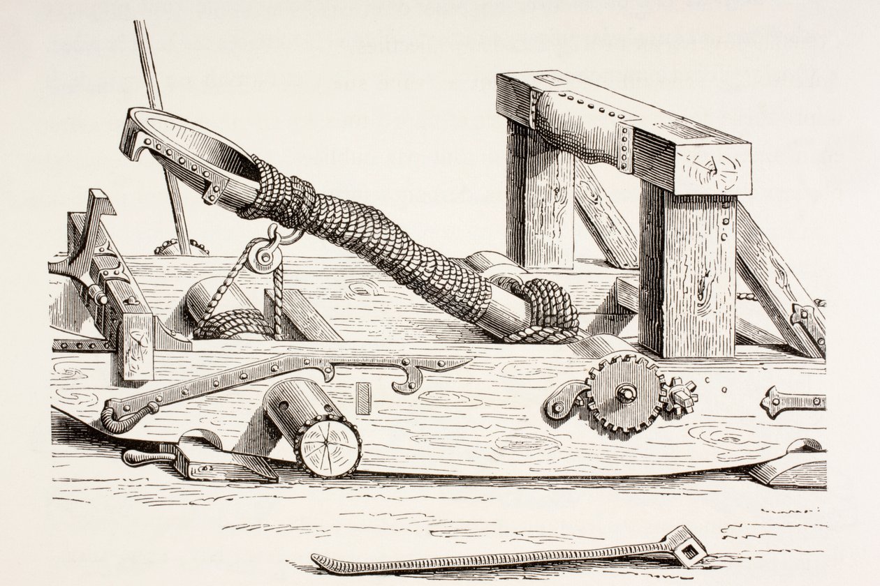 1400-luvun mangoneli, Les Arts au Moyen Age, julkaistu 1873 tekijältä French School