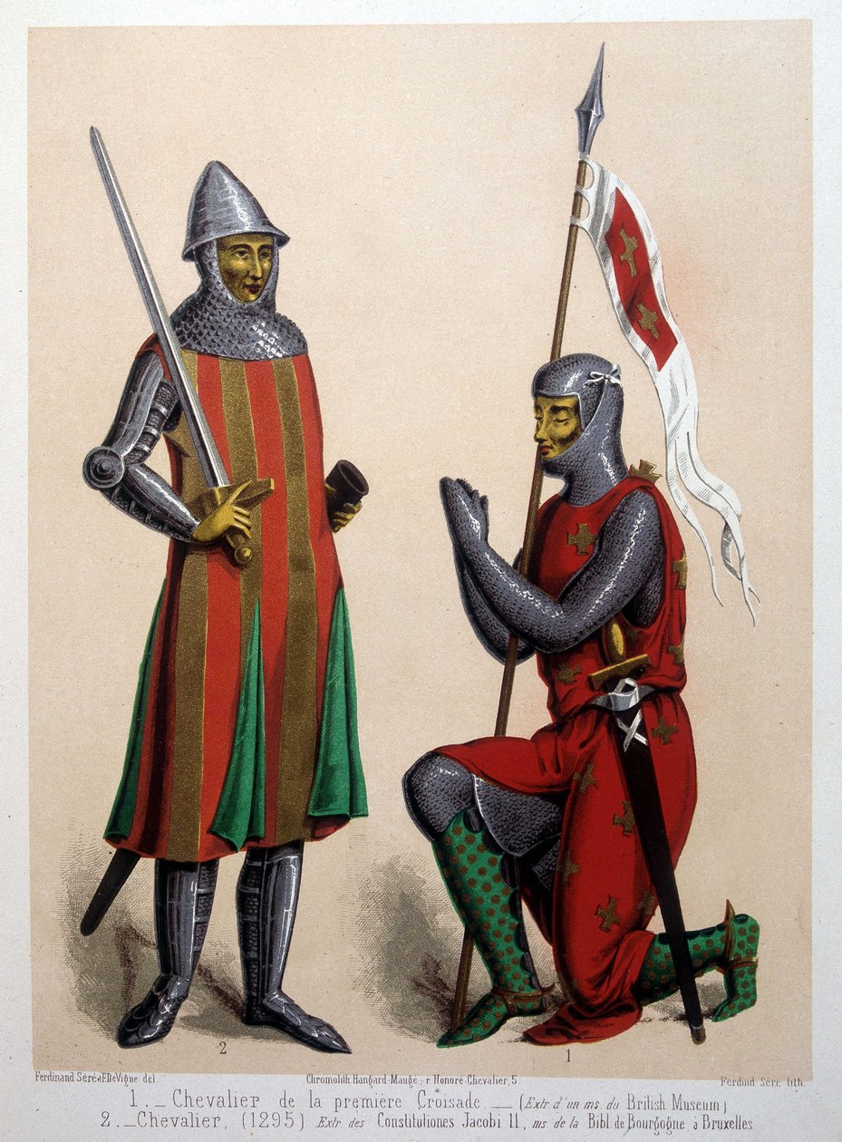 1. Ensimmäisen ristiretken ritari (1096); 2. Ritari (1295) tekijältä French School