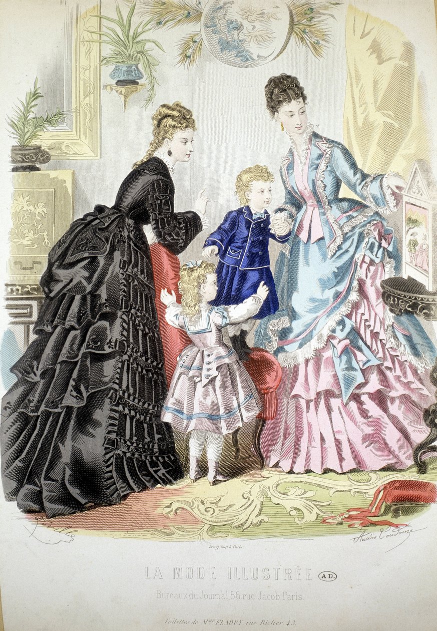 2 naista ja 2 lasta: muoti - ”” Illustrated Fashion Album ”” "" " tekijältä French School