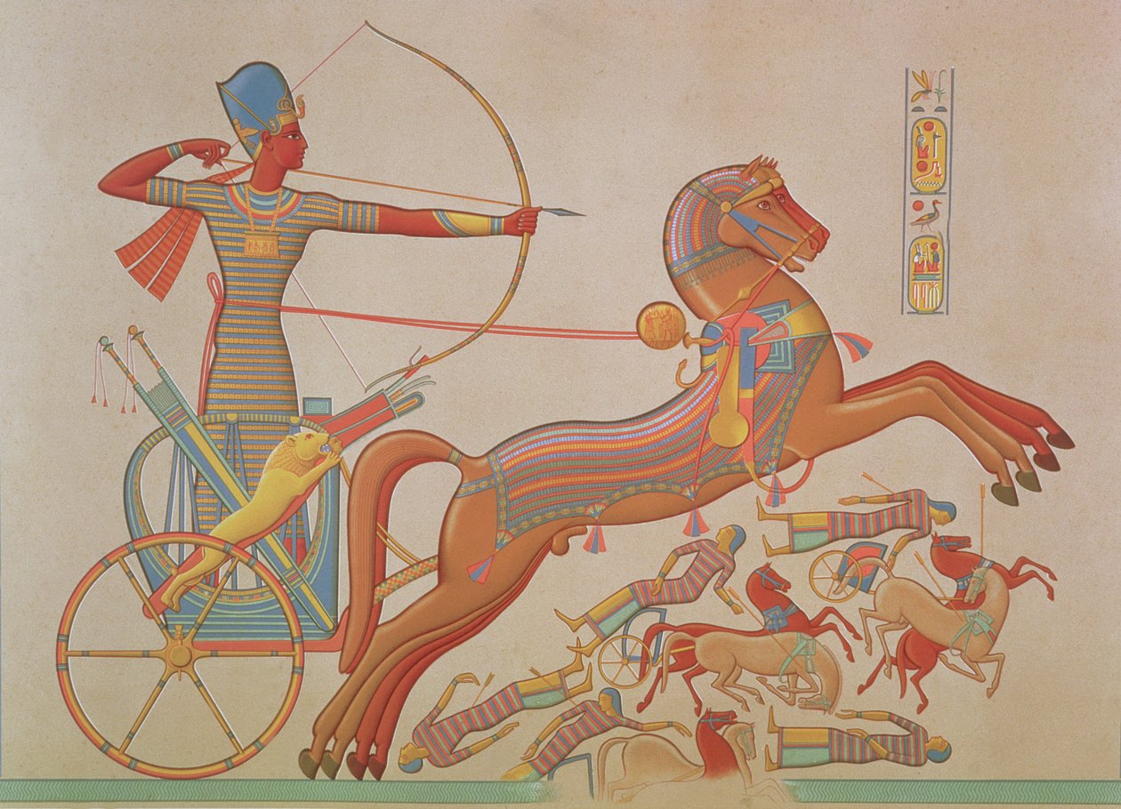 746.c.1. & f.8 Ramses-Miamounin taistelu khetoja vastaan ​​Orontesin rajoilla, Achille Prisse D
